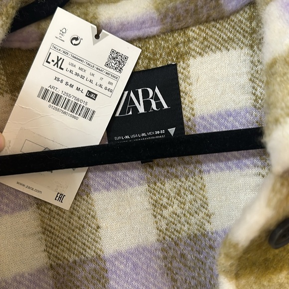 NWT Zara Plaid Oversized Shacket - Picture 10 of 10